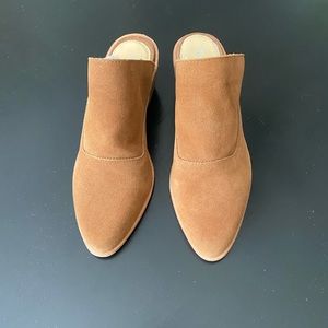 Tan Wedge Booties